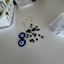 De moda turco de la suerte griego mal de ojo azul abalorio colgante regalo azul Lámpara de trabajo de vidrio auto amuleto de la Cábala varios tamaños