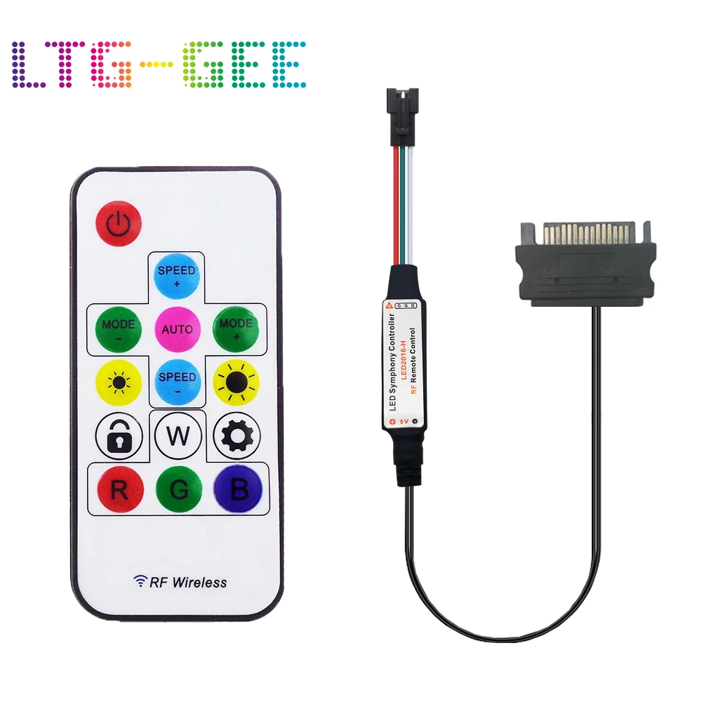 

LTG-GEE SATA Interface Wireless Remote Mini RF Controller For PC Computer For LED Strip Light Game Professional Enthusiast DIY