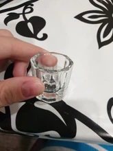 Bol con forma de Octágono de cristal, plato de cristal, herramientas de arte de uñas, equipo de arte de uñas acrílico, Mini cuencos