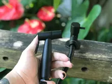 Toilet-Sprayer Faucet Shower-Tap Bathroom-Accessories Bidet Wall-Mount Frap Y50057 Black