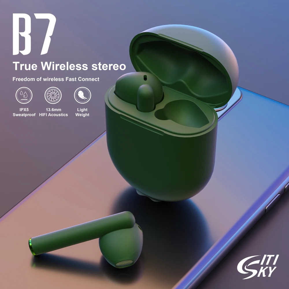 Беспроводные наушники B7 водонепроницаемые Bluetooth 5 0 с голосовым управлением