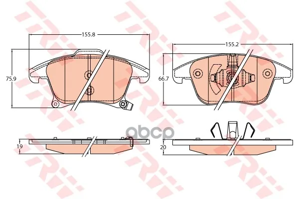 Колодки Тормозные Ford Mondeo 15-/S-Max 15- Передние Trw/Lucas Gdb2092 TRW/Lucas арт. GDB2092