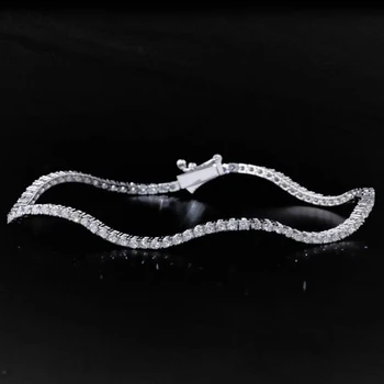 

1.30 Ct. HRD Cert.14K WG Tennis Bracelet SI1-2 Color G Genuine Diamond-FNZ0238-4