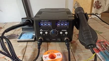 Estación de soldadura de pistola de aire caliente digital ESD, 800W, 2 en 1, 220v, para Estación de reparación SMD, actualización 8586