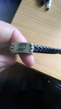 HEYu-pulsera trenzada de cuero con personaje de dibujos animados, brazalete de aleación, joyería para disfraz
