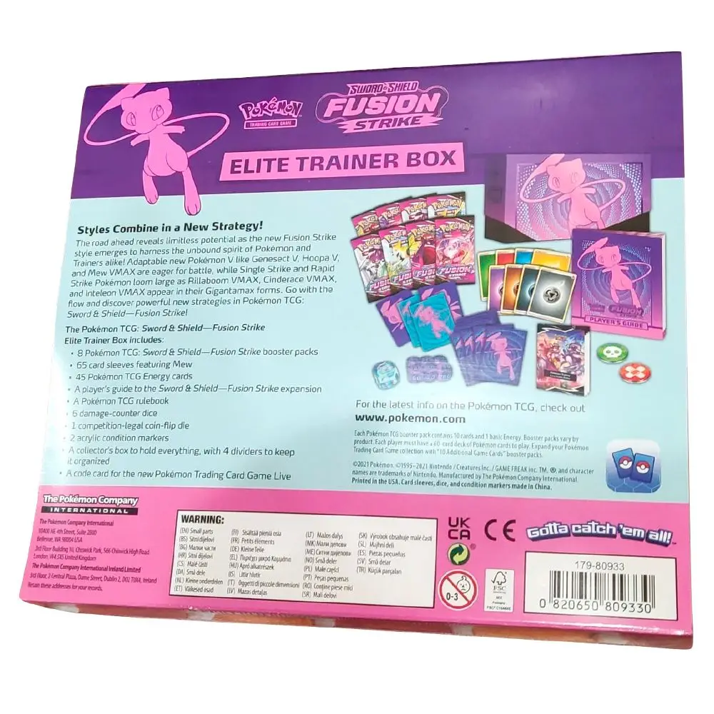 Elite Trainer Box Fusion Strike Official Pokemon Tcg Cards Shipping From Spain English Language Official Pokemon Trading Card Game Aliexpress