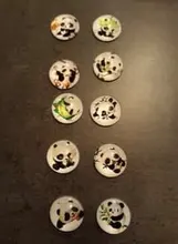 Bonito patrón de Panda para hacer joyas, 10/12/14/16/18/20/25mm, hecho a mano, cabujón de cristal con foto, patrón de cúpula, accesorios