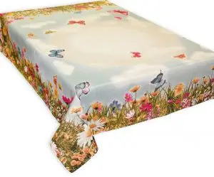 

Tablecloth "butterflies in chamomile" (138x135)