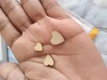 Scatter-Decor Buttons Wedding-Decoration Wooden Heart-Shape Rustic Love 200pcs 6/8/10/12mm