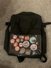 Ita Backpack Badges Clear Shoulder-Bag Nylon Teenager Girls Waterproof Hidden for PVC