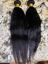 Rizado rizado mechones 100% mechones de cabello humano postizo mechones no Remy Yaki grueso de la armadura del pelo recto 3/4 Pc/lote manojos de pelo barato mechones