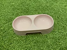 New Cat Dog Double Pet Bowls Feeding and Drinking Bowls Food Water Feeder for Dog Puppy