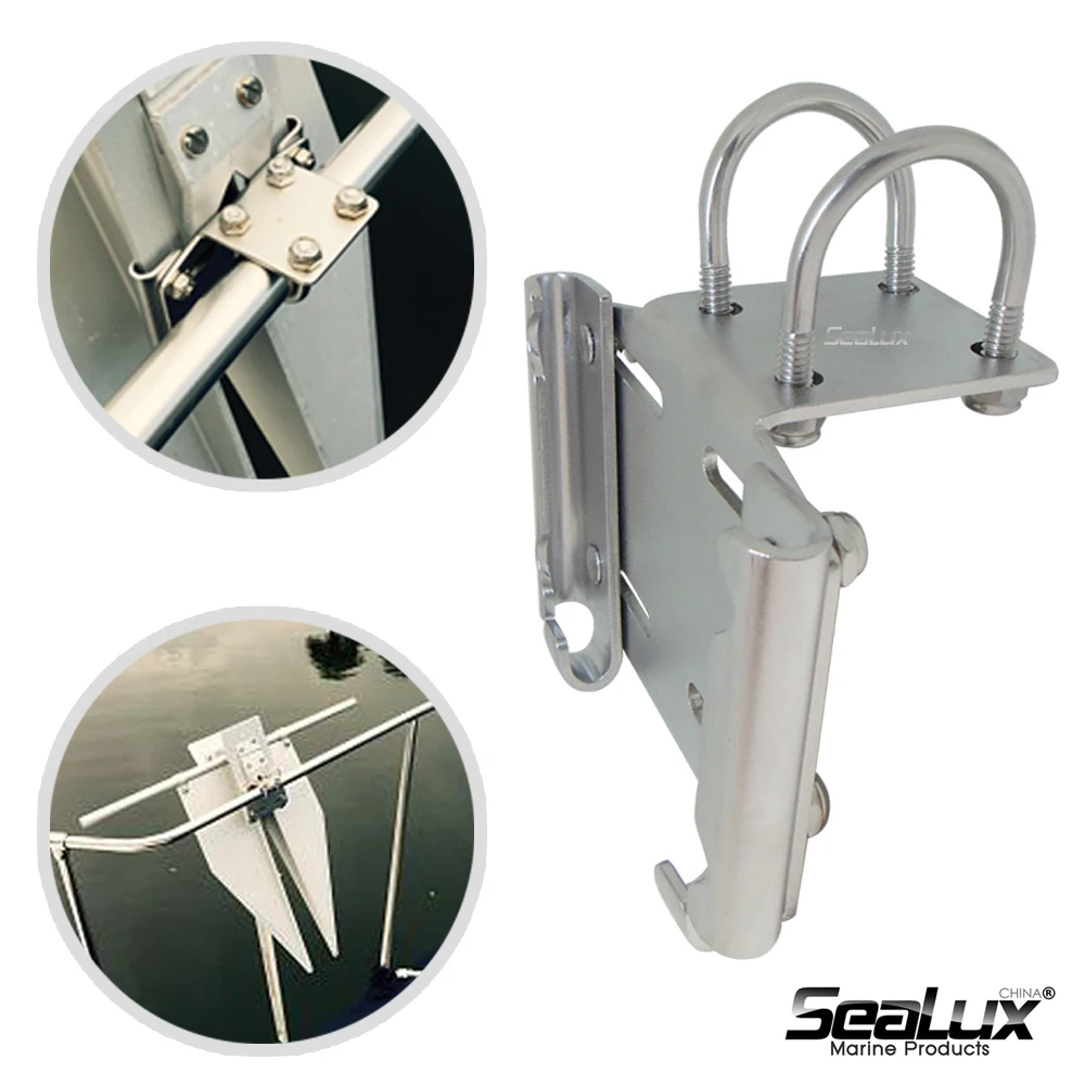 Small Rail mount Anchor brackets for horizontal rails for round tube and square tube Marine grade SS304 Boat Accessories