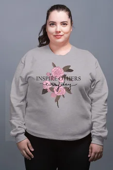 

Angemiel Wear Inspıre Others Every Day Gray Female Sweatshirt