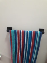 Towel-Rack Rail-Shelf Bathroom-Accessories Aluminum-Towel Toilet-Space Black Barstorage