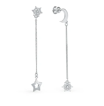 

Silver earrings with cubic zirconia sunlight sample 925