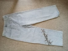 SHENGPALAE-pantalones vaqueros de pierna ancha para mujer, Jeans holgados informales con estampado de Hip-hop para verano, 2021