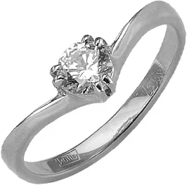 

Yuz platinum ring with Swarovski crystals in white gold
