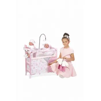 

Cot with canopy, changer, wardrobe and TRONA VALENTINA ARIAS (40445) for doll, includes plastic accessories, toy.