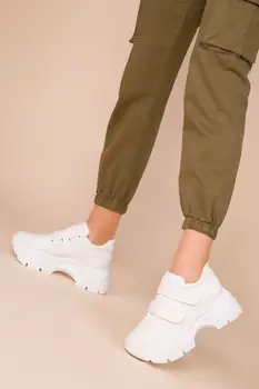 

SOHO Fashion Women Casual Sneaker Ladies Comfortable Thick Sole Lace-up Chubby Sneakers Female Solid Color Sport Shoes Black