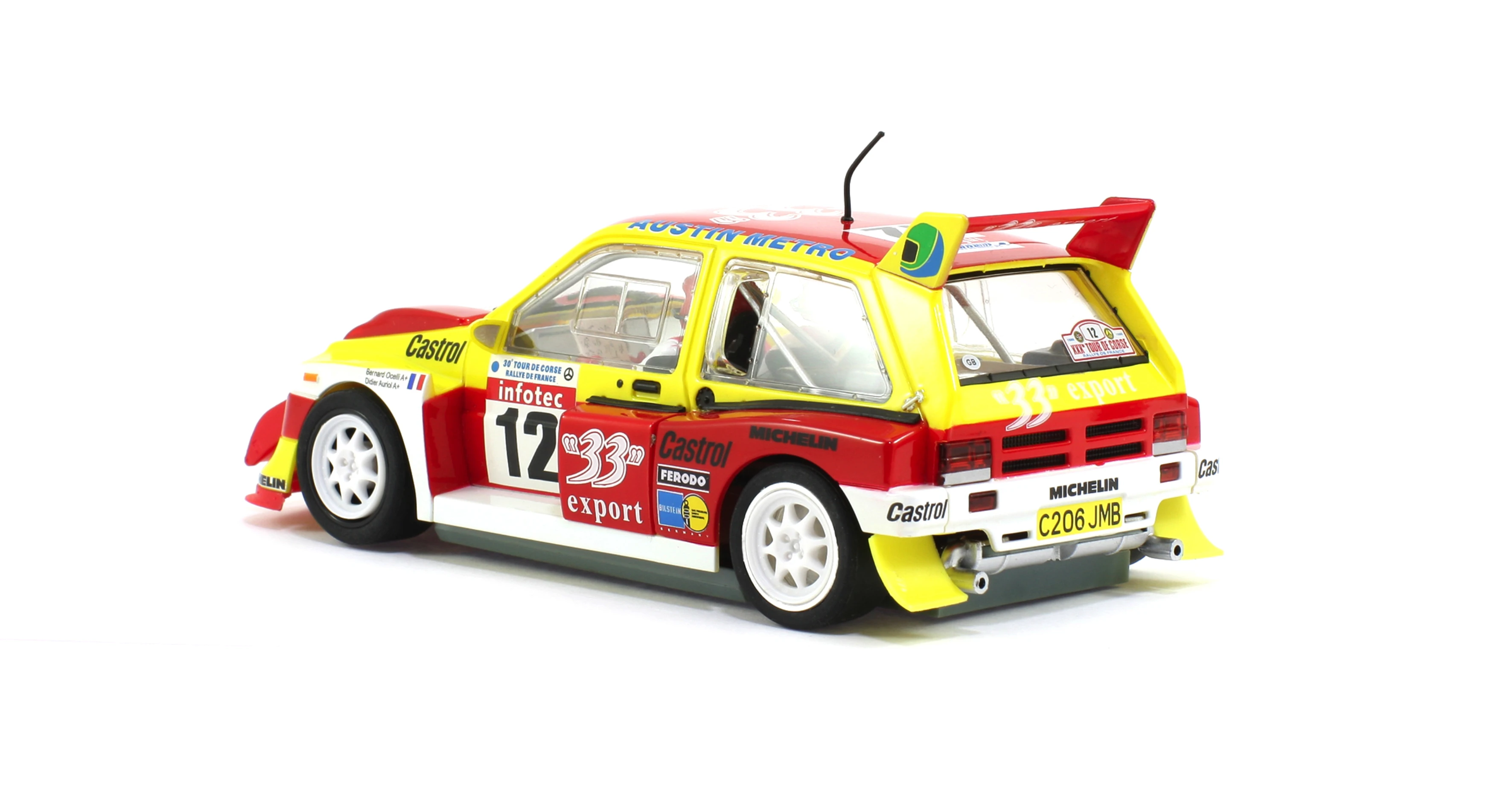 Decals MG Metro 6R4 1986 Test Rally Wales 1:32 1:43 1:24 1:18 slot Senna calcas 