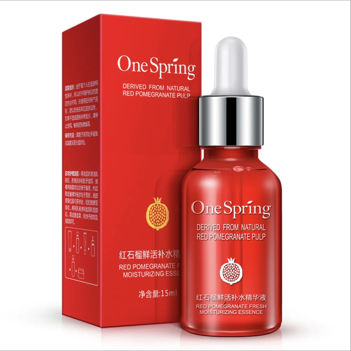 Serum with pomegranate and hyaluronic acid for face one spring 15 ml serum from wrinkles Face care cosmetics facial | Красота и
