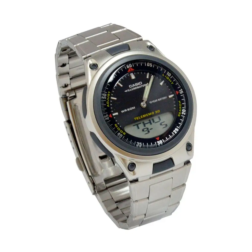 Casio Men's Watch Aw-80d-1a World Time-30 Telememo - 10 Years Battery -  Digital Wristwatches - AliExpress