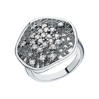 

Silver ring with cubic zirconia sunlight sample 925