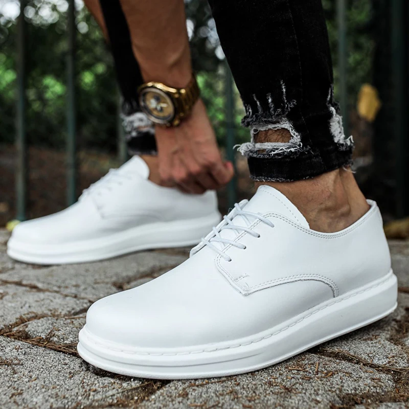 Chekich White Men's Wedding Shoes Suits 