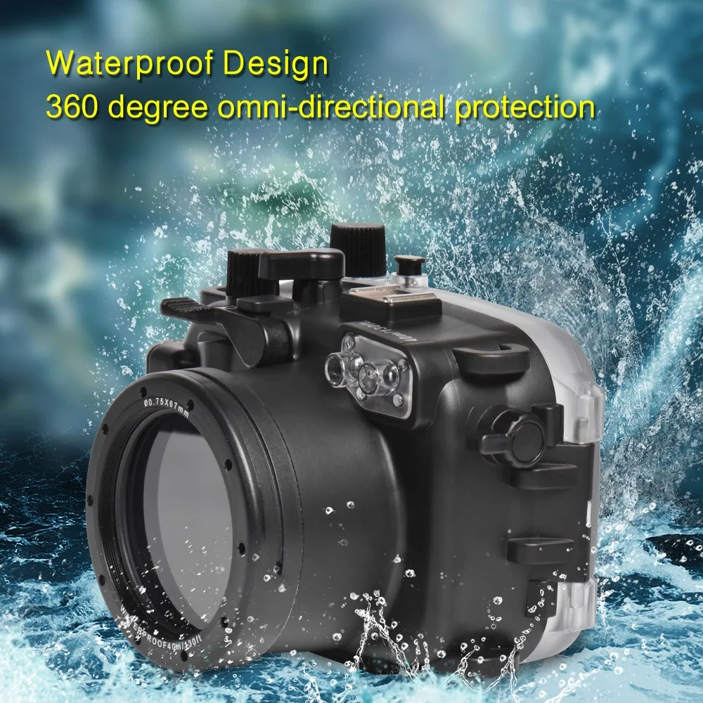 SeaFrogs 60 м/195ft Водонепроницаемый подводный корпус камеры чехол для Canon G7X 3 Mark III