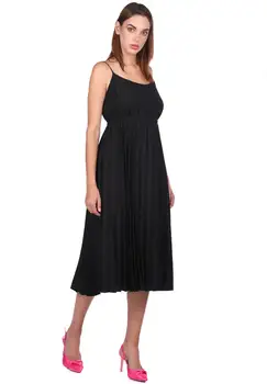 

BLACK STRAPPED AKORDİYON DRESS