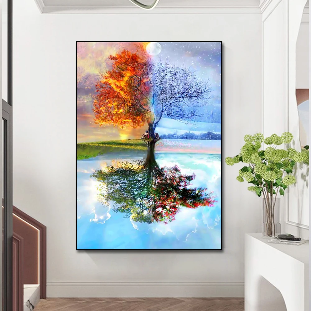 

Landscape Art Tree Of Life Canvas Painting Wall Art Posters Prints Pictures For Living Room Home Decorate Suitable For Bedroom