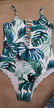 PatPat-bañadores familiares estampados de hojas verdes, ropa de mujer de verano, novedad de 2021