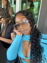 RucyCat onda profunda mechones con cierre 6x6 de cierre de encaje 32 34 36 pulgadas brasileño extensiones de cabello humano mechones con cierre 30 pulgadas mechones