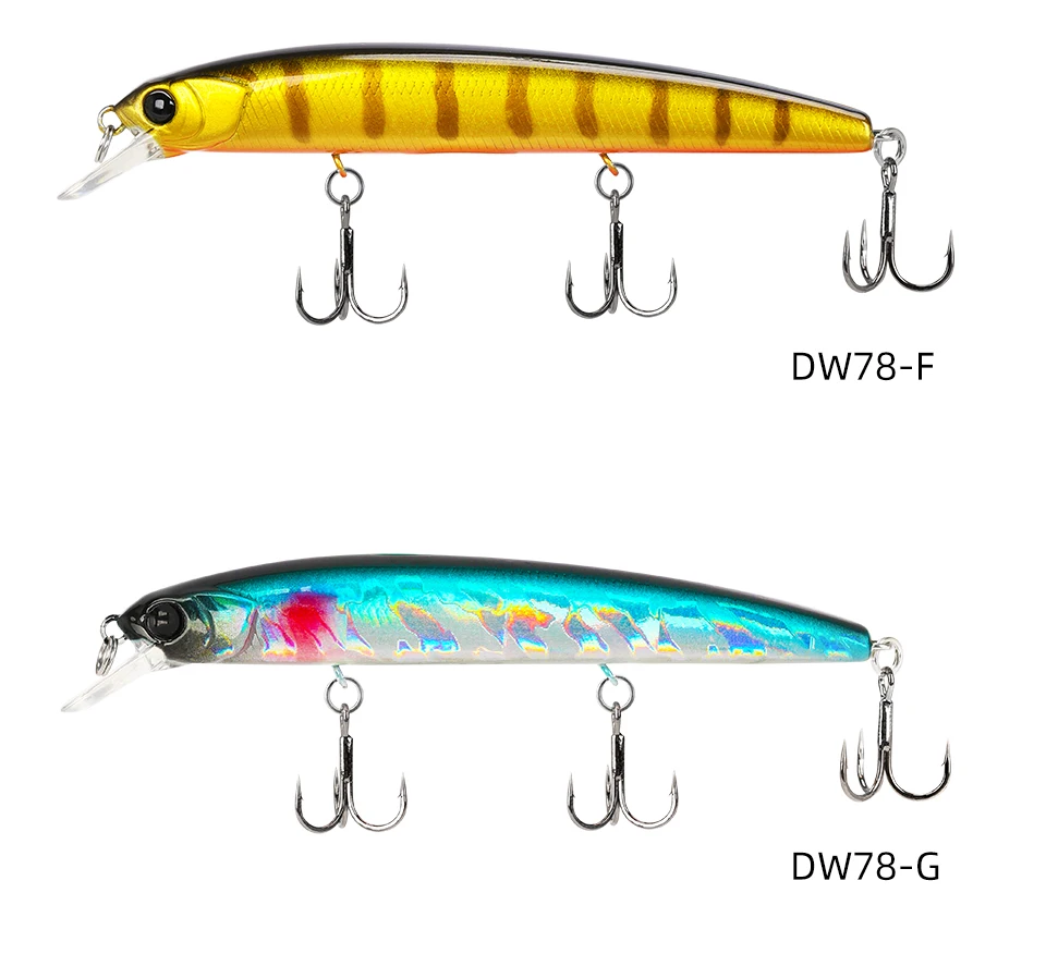 TSURINOYA Suspending Minnow Angelköder 92SP DW78 92mm 9g Weitwurfköder für Hecht 3 Haken Hartköder Crankbait Wobbler Jerkbait – Detail 18