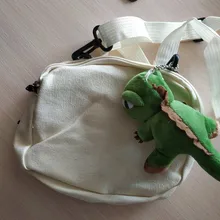 Bandolera de lona con estampado de dibujos animados para mujer, bolso de hombro tipo sobre