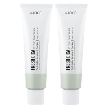 

Facial Cream-Nacific Fresh Cica Plus Clear Cream [1+1] Big Sale Whitening Trouble Skin Skin Care Face Care Korea Cosmetic