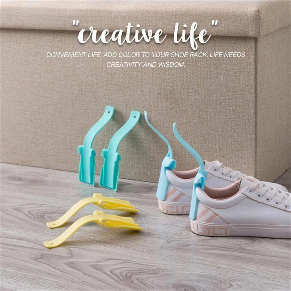 

2PCS Shoe Horn Lazy Unisex Wear Shoe Horn Profession Convenient Helper Shoehorn Shoe Easy On And Off Shoe Sturdy Slip Aid