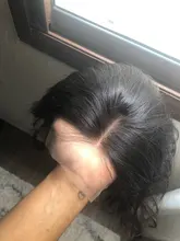 Barato Bob peluca recta pelucas de cabello humano 4x4 de cierre de encaje peluca pelucas de cabello brasileño recto Bob corto Peluca de arrancar con el pelo del bebé