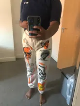 InstaHot-Pantalón de chándal Harajuku para mujer, pantalón con estampado de dibujos animados, para correr, con cordón, ropa de calle informal, Otoño, 2021