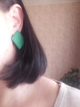 CWEEL-pendientes negros para mujer, aretes bohemios de geometría azul, joyería de moda, redondos de acrílico, aretes de boda bohemios