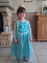 Disfraz de Frozen azul para niñas pequeñas, vestido de princesa de nieve, vestido de Reina Up, Fiesta infantil, Cosplay, vestido de tul de 3 a 8 años