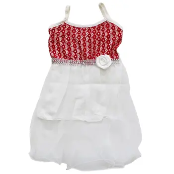 

New Summer Kids Girl Lovely Dresses Sleeveless Red Floral White Tulle Cotton Children Clothes Strap Baby Girl Princess Dress