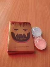 2 uds. De lentes de contacto de Color para Halloween, Cosplay de Anime, lentillas de ojos góticas, Manson de colores blanco, negro y rojo, lentes de contacto