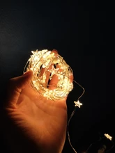 Fairy-Lights Battery-Operated Party-Use Copper 60-Star Outdoor LED Xmas Long for Silver-Color