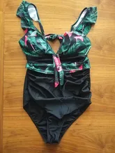 Bikini con estampado de hojas para mujer, traje de baño Sexy con Tanga, conjunto de Bikinis con aumento de cintura alta, ropa de baño 2020