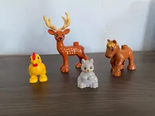 Bricks Farm Model-Accessories Assemble Building-Blocks Education Toys Animals-Set Rabbit