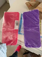 Herramienta de Peinado para rizar el pelo, plancha multifunción antideslizante, plana, de silicona, resistente al calor, estera de viaje, bolsa