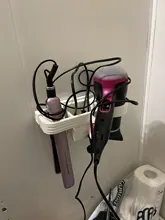 Holder Iron-Shelf Storage-Rack Hair-Dryer Bathroom-Accessories-Set Curling for Hands-Free