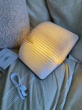 Table-Lamp Desk Led-Book Night-Light Wooden Magnetic Home-Decoration Foldable Creative